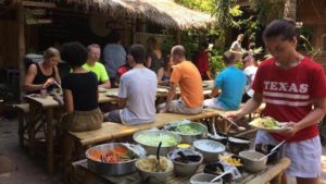 A typical day at KoHub - Communal Lunch - Salad Bar