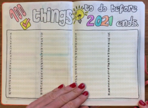 100 things to do before 2021 ends - bullet journal for 2021